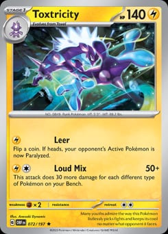 Obsidian Flames Toxtricity #72 card