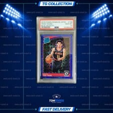 2018 Panini Donruss Optic Trae Young Blue Velocity #198 card