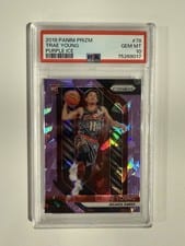 2018 Panini Prizm Trae Young Purple Ice Prizm #78 card