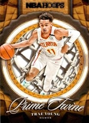2020-21 Hoops Prime Twine Trae Young #19 card