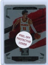 2020-21 Panini Impeccable Stainless Stars Trae Young #15 card