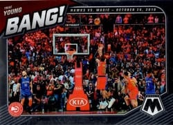 2020-21 Panini Mosaic Bang! Trae Young #13 card