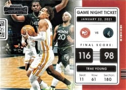 2021-22 Panini Contenders Game Night Ticket Trae Young #3 card