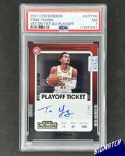 2021-22 Panini Contenders Veteran Trae Young #VT-TYG card