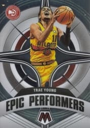 2021-22 Panini Mosaic Epic Performers Trae Young #5 card
