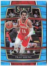 2021 Panini Select Trae Young Light Blue Prizm #26 card