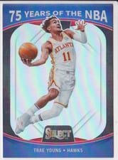 2021 Panini Select 75 Years of the NBA Trae Young #53 card