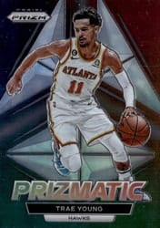 2022-23 Panini Prizm Prizmatic Trae Young #10 card