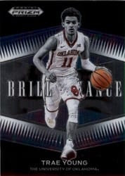 2022 Panini Prizm Draft Picks Brilliance Trae Young #BR-TY card