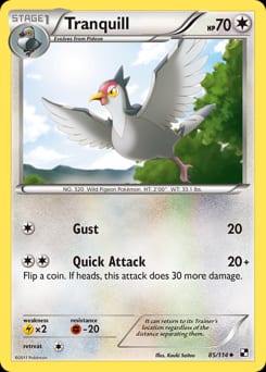 Black & White Tranquill #85 card