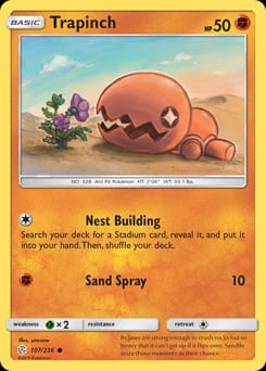 Cosmic Eclipse Trapinch #107 card