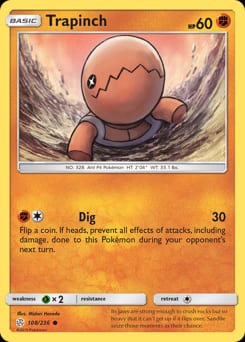 Cosmic Eclipse Trapinch #108 card