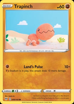 2020 Darkness Ablaze Trapinch #89 card