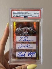 2024 Leaf Electrum Baseball Power Trio Travis Bazzana / Charlie Condon / Nick Kurtz #PT-1 card