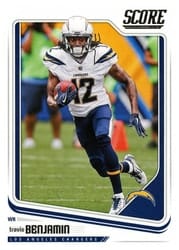 2018 Score Base Set Travis Benjamin #184 card