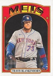 2021 Topps Heritage Base Set Travis Blankenhorn #691 card