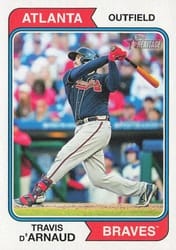 2023 Topps Heritage Base Set Travis d'Arnaud #480 card