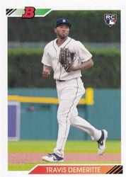 2020 Bowman Heritage Base Set Travis Demeritte #16 card