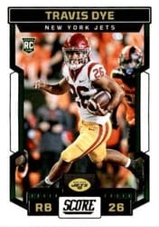 2023 Score Base Set Travis Dye #329 card
