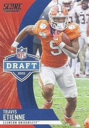 2021 Score NFL Draft Travis Etienne #D11 card