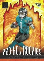 2021 Donruss Red Hot Rookies Travis Etienne Jr. #RHR-TET card