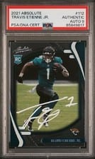 2021 Panini Absolute Signature Rookies Parallels Travis Etienne Jr. #112