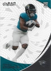 2021 Panini Chronicles Clear Vision Rookies Travis Etienne Jr. #CVR-15 card