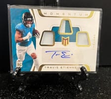 2021 Panini Chronicles Momentum Triple Jersey Autographs Travis Etienne Jr. #MJA-TET card