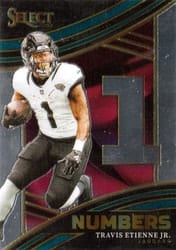 2023 Panini Select Select Numbers Travis Etienne Jr. #15 card