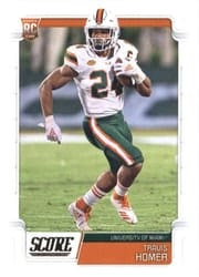 2019 Score Base Set Travis Homer #418 card