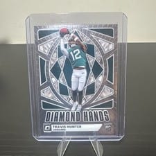 2025 Donruss Optic Diamond Hands Travis Hunter #1 card