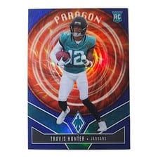 2025 Panini Phoenix Paragon Travis Hunter Blue #12 card