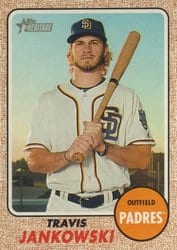 2017 Topps Heritage Base Set Travis Jankowski #241 card