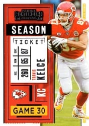 2020 Panini Contenders Base Set Travis Kelce #4 card