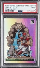 2020 Panini Donruss Optic Downtown Travis Kelce #DT-10 card