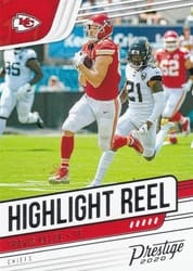 2020 Panini Prestige Highlight Reel Travis Kelce #HR-TK card