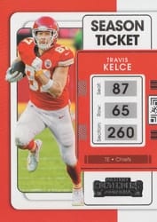 2021 Panini Contenders Base Set Travis Kelce #49 card