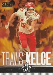 2023 Score Men of Autumn Travis Kelce #18 card