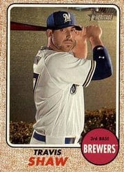 2017 Topps Heritage Base Set Travis Shaw #118 card