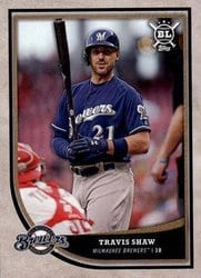 2018 Topps Big League Base Set Travis Shaw #181 card
