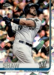 2019 Topps Chrome Sapphire Edition Base Set Travis Shaw #676 card