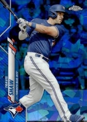 2020 Topps Chrome Update Sapphire Edition Base Set Travis Shaw #U-170 card