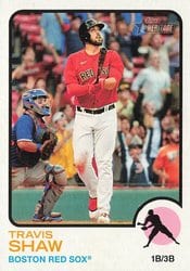 2022 Topps Heritage Base Set Travis Shaw #417 card