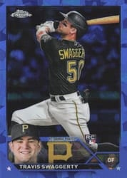 2023 Topps Chrome Sapphire Edition Base Set Travis Swaggerty #67 card
