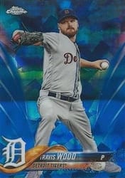 2018 Topps Chrome Sapphire Edition Base Set Travis Wood #547 card