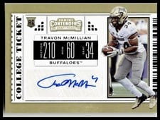 2019 Panini Contenders Draft Picks Travon McMillian #291 card