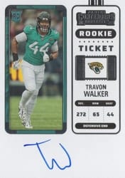 2022 Panini Contenders Base Set Travon Walker #135 card