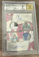 2022 Panini Spectra Dual Patch Autographs Travon Walker / Aidan Hutchinson #DPA-WH card