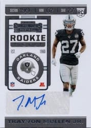 2019 Panini Contenders Base Set Trayvon Mullen Jr #258 card