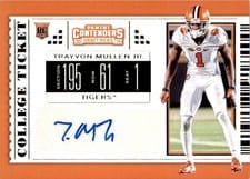 2019 Panini Contenders Draft Picks Trayvon Mullen Jr. #225 card